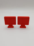 1:64 Scale Red Menu Boards 3D Printed Plastic Diorama