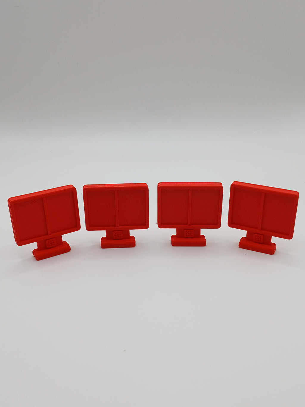 1:64 Scale Red Menu Boards 3D Printed Plastic Diorama