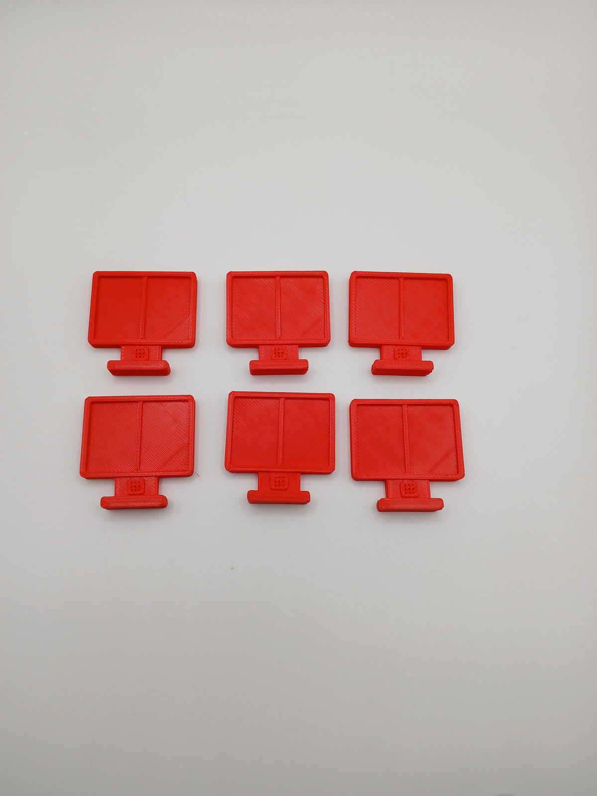 1:64 Scale Red Menu Boards 3D Printed Plastic Diorama