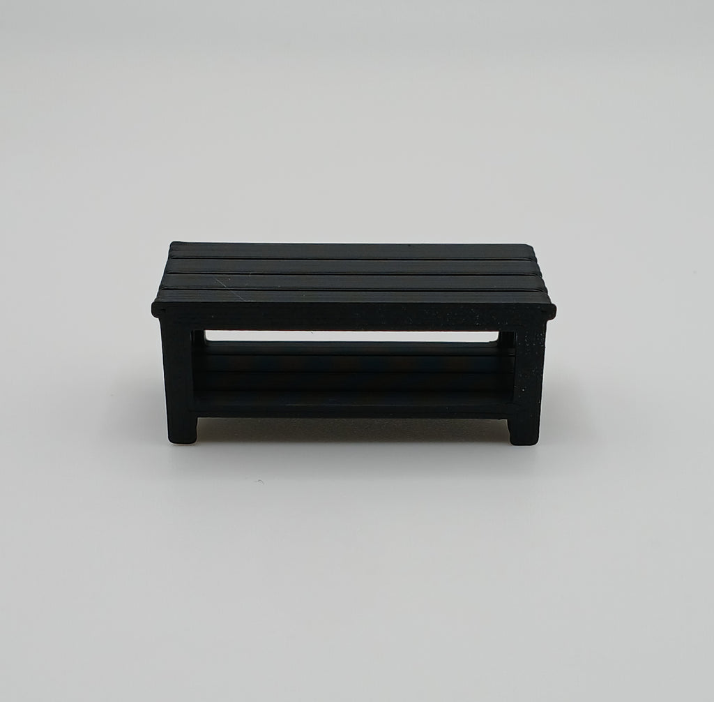 1:64 Scale Black Work Benches 3D Printed Plastic Diorama