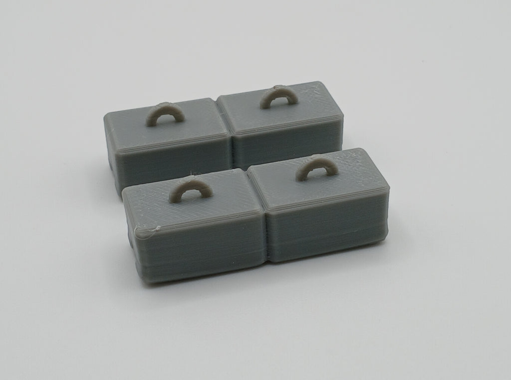 1:64 Scale Gray Concrete Barriers 3D Printed Plastic Diorama
