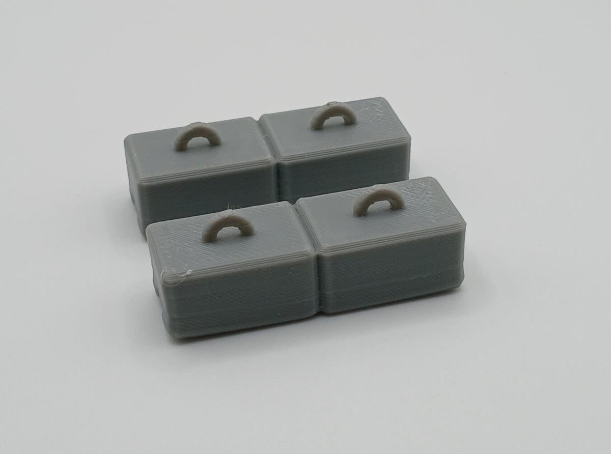 1:64 Scale Gray Concrete Barriers 3D Printed Plastic Diorama