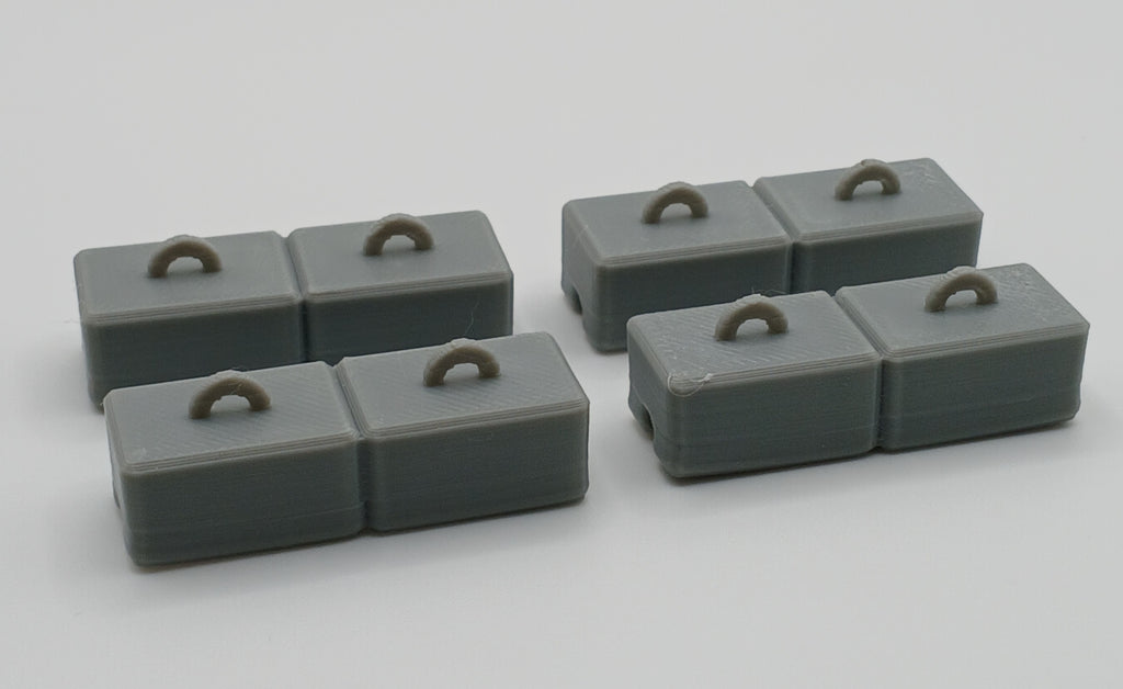 1:64 Scale Gray Concrete Barriers 3D Printed Plastic Diorama