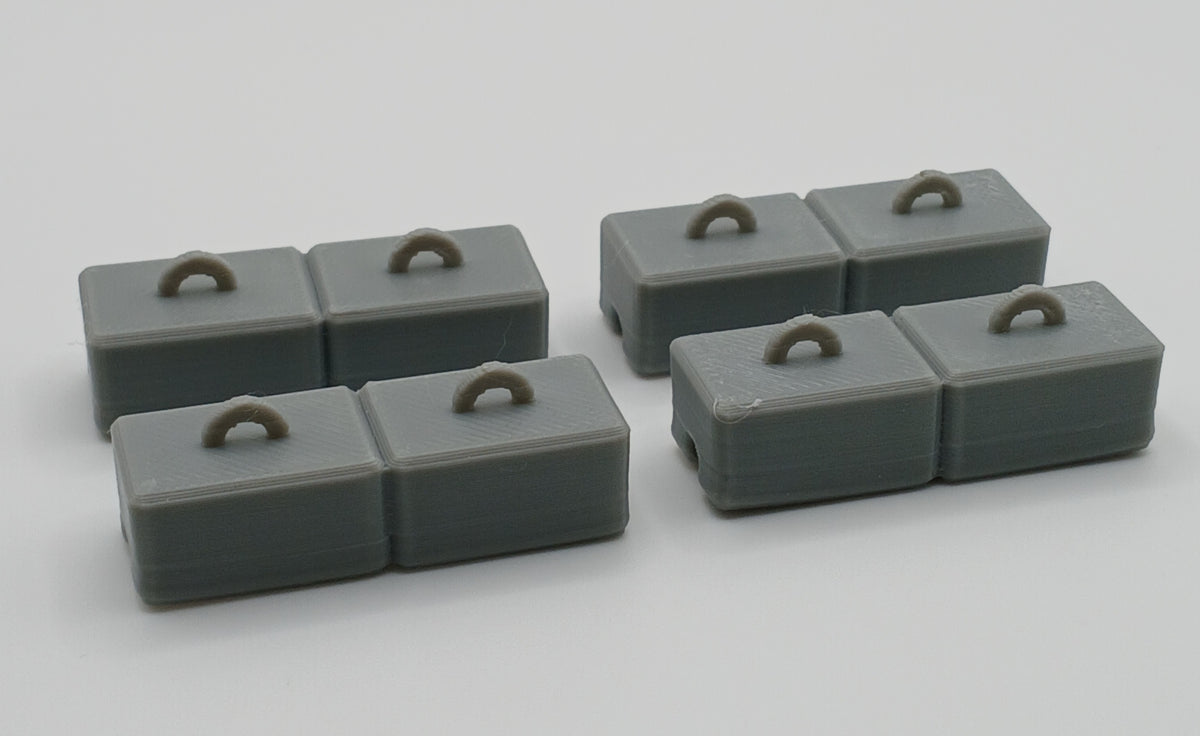 1:64 Scale Gray Concrete Barriers 3D Printed Plastic Diorama