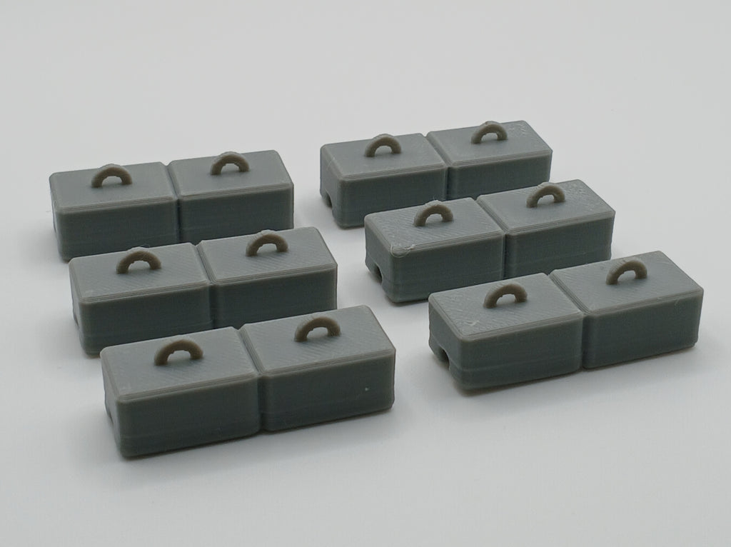 1:64 Scale Gray Concrete Barriers 3D Printed Plastic Diorama