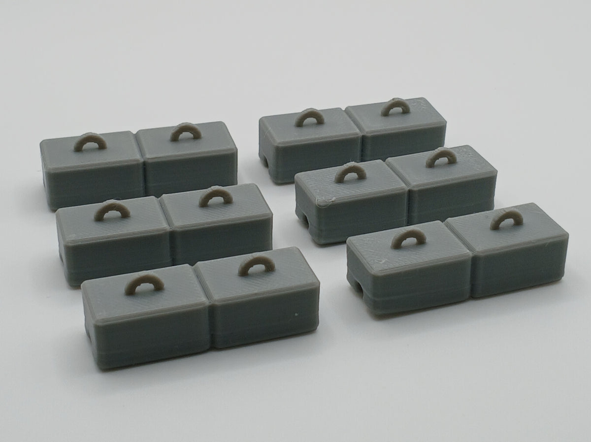 1:64 Scale Gray Concrete Barriers 3D Printed Plastic Diorama