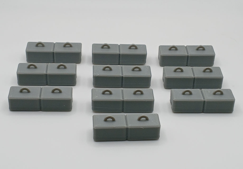 1:64 Scale Gray Concrete Barriers 3D Printed Plastic Diorama