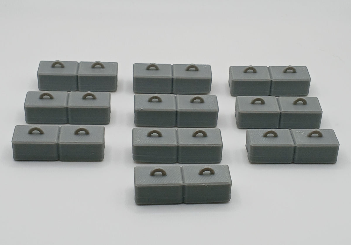 1:64 Scale Gray Concrete Barriers 3D Printed Plastic Diorama