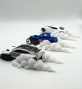 1:64 Scale White Hot Wheels Burnout Smoke 3D Printed Diorama