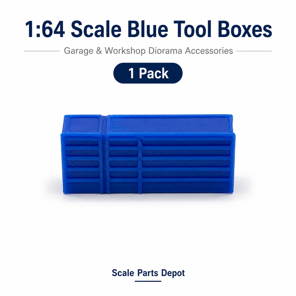 1:64 Scale Blue Tool Boxes – Garage & Workshop Diorama Accessories