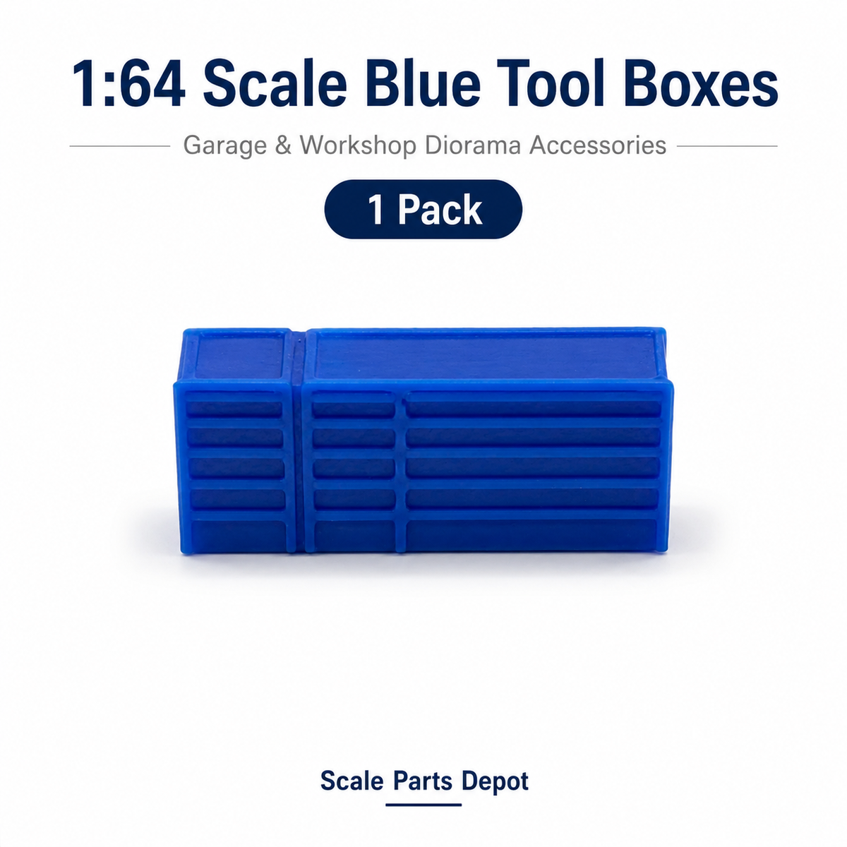 1:64 Scale Blue Tool Boxes – Garage & Workshop Diorama Accessories