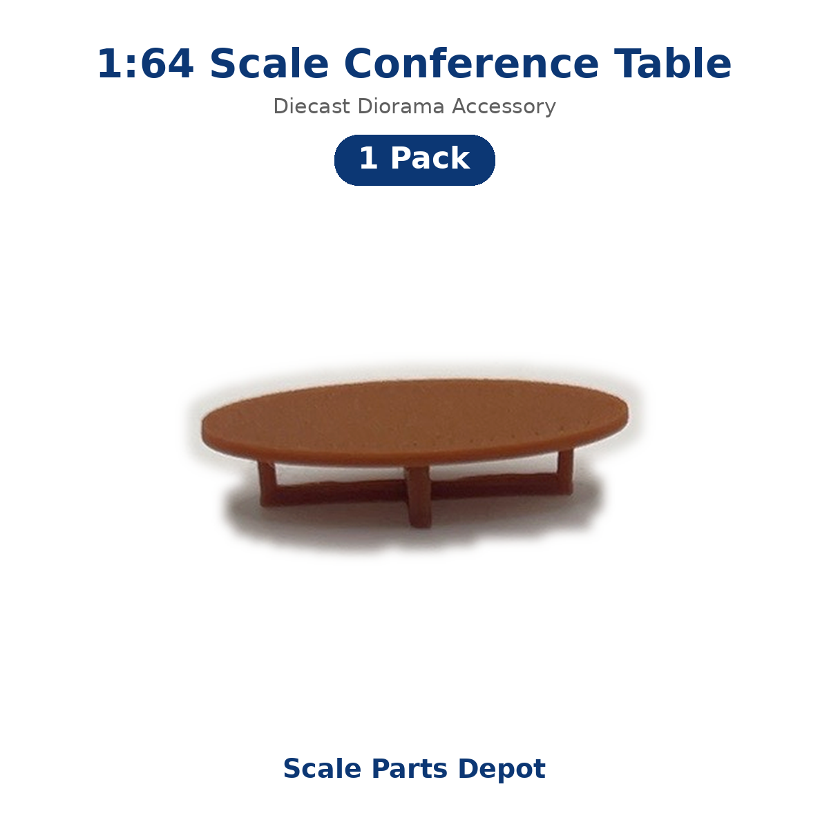 1:64 Scale Conference Table – Diecast Diorama Accessory