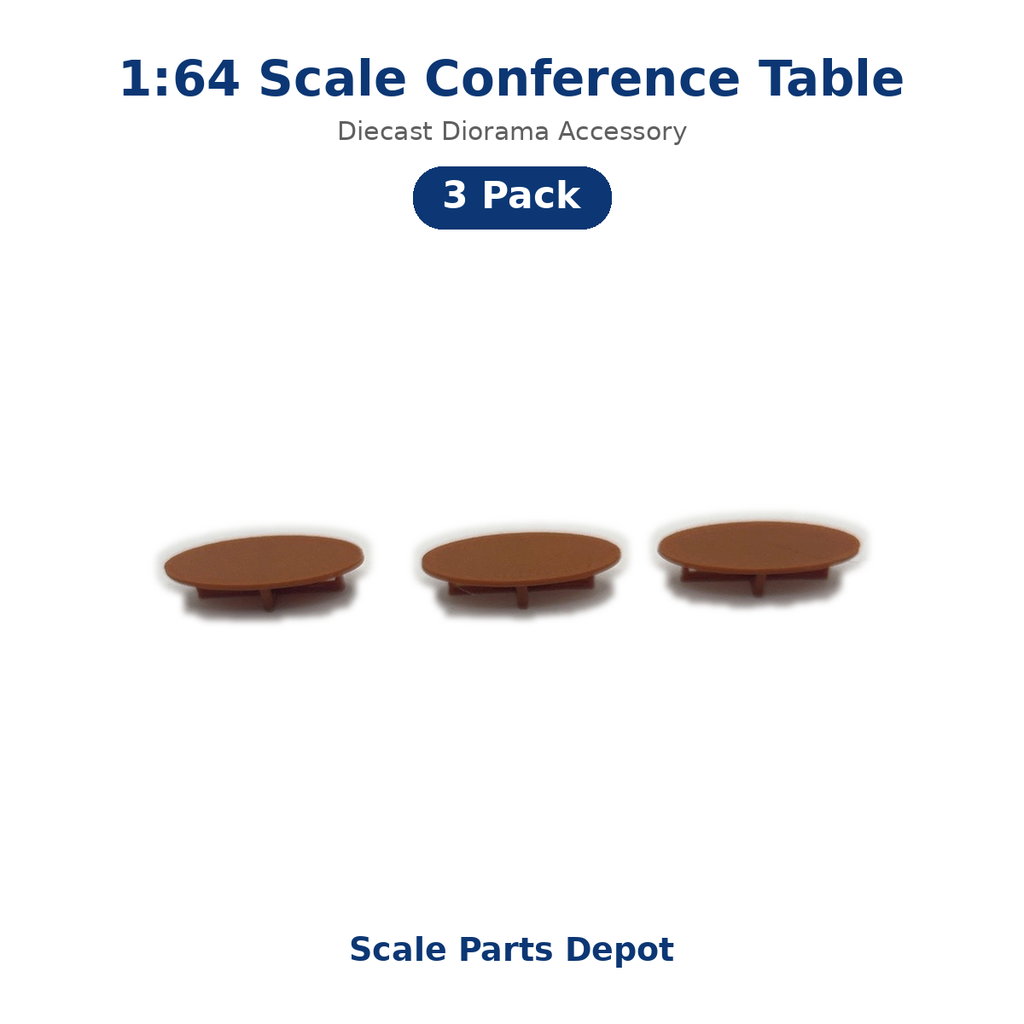 1:64 Scale Conference Table – Diecast Diorama Accessory