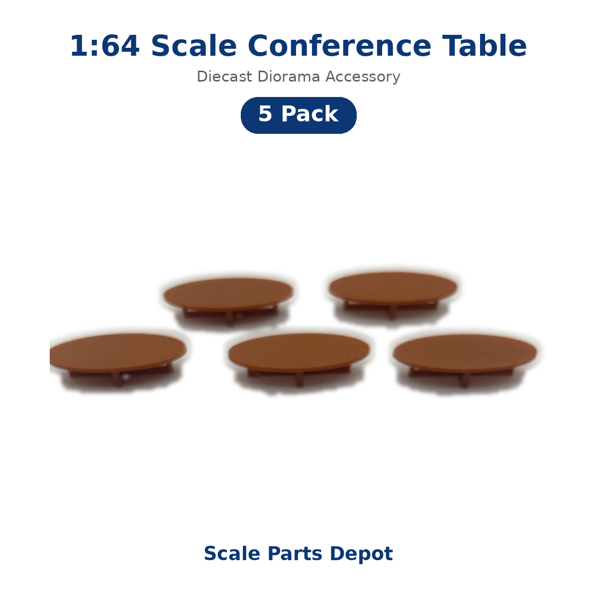 1:64 Scale Conference Table – Diecast Diorama Accessory