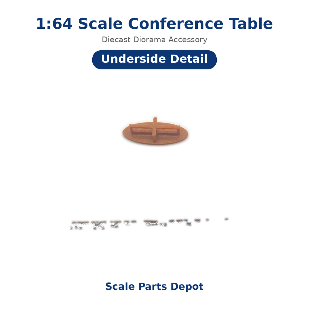 1:64 Scale Conference Table – Diecast Diorama Accessory