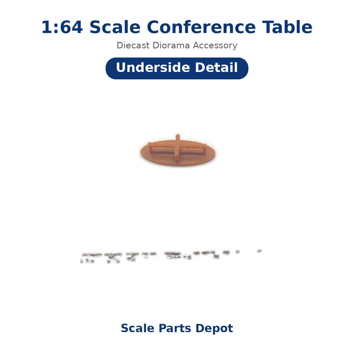1:64 Scale Conference Table – Diecast Diorama Accessory