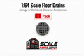 1:64 Scale Small Drain Grates – Garage & Workshop Diorama Accessories