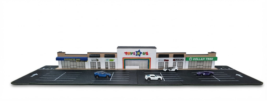 1:64 Scale 3D Printed Strip Mall Diorama Building Kit - Diecast Model Storefront