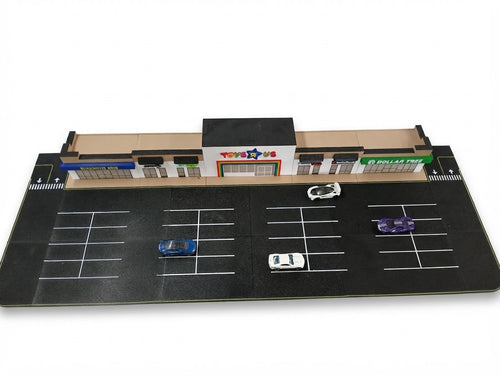 1:64 Scale 3D Printed Strip Mall Diorama Building Kit - Diecast Model Storefront