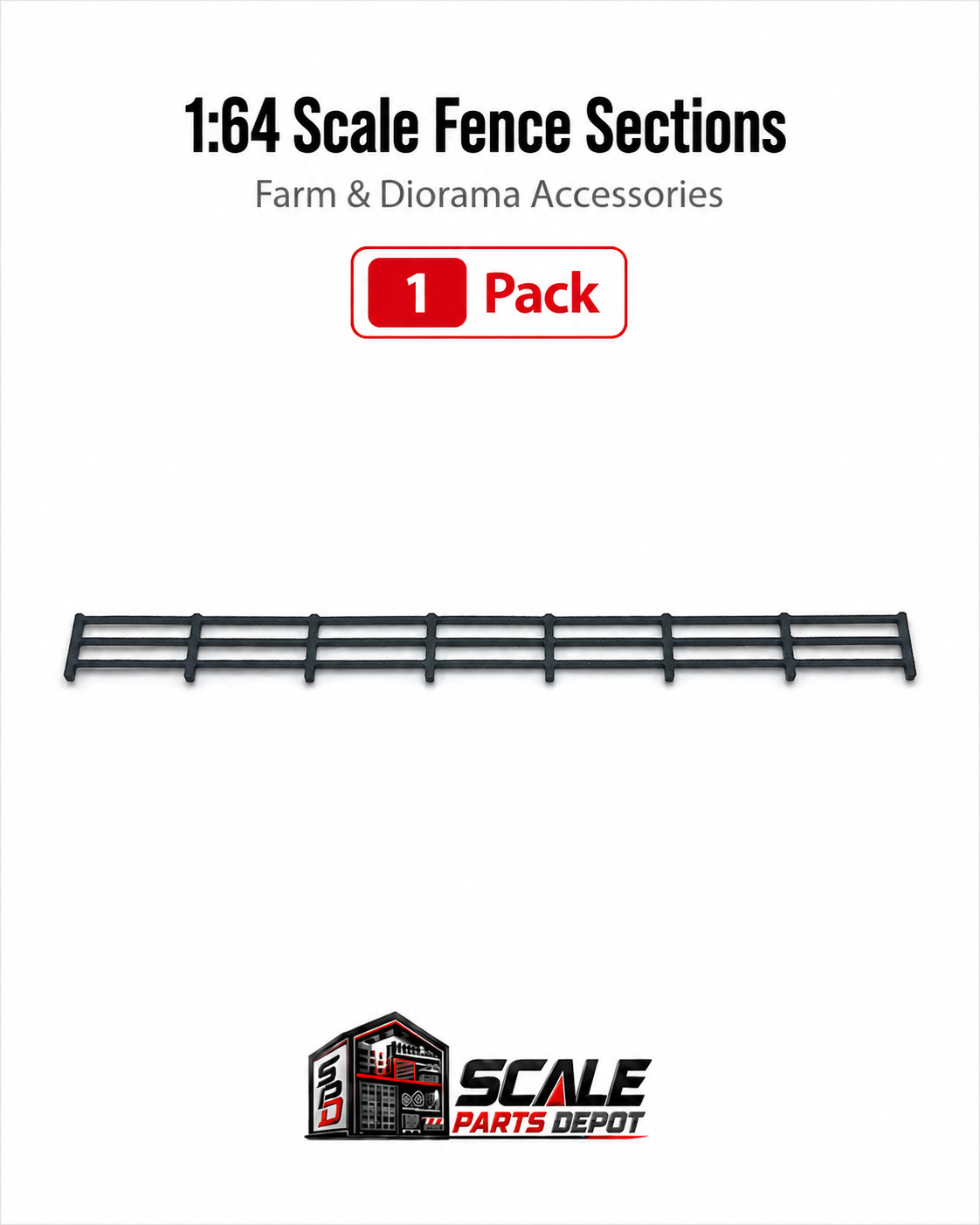 1:64 Scale Showroom Railings 6 3/4" Long and 1/2" Tall – Diecast Diorama Accessories
