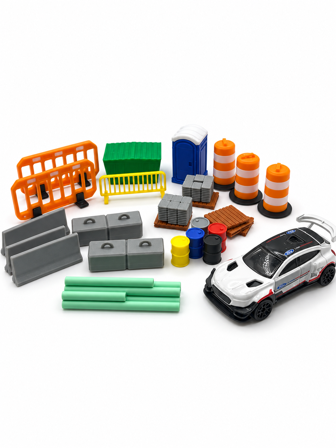 1:64 Scale Construction Diorama Accessory Bundle