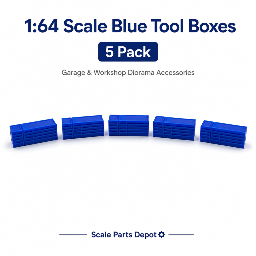 1:64 Scale Blue Tool Boxes – Garage & Workshop Diorama Accessories