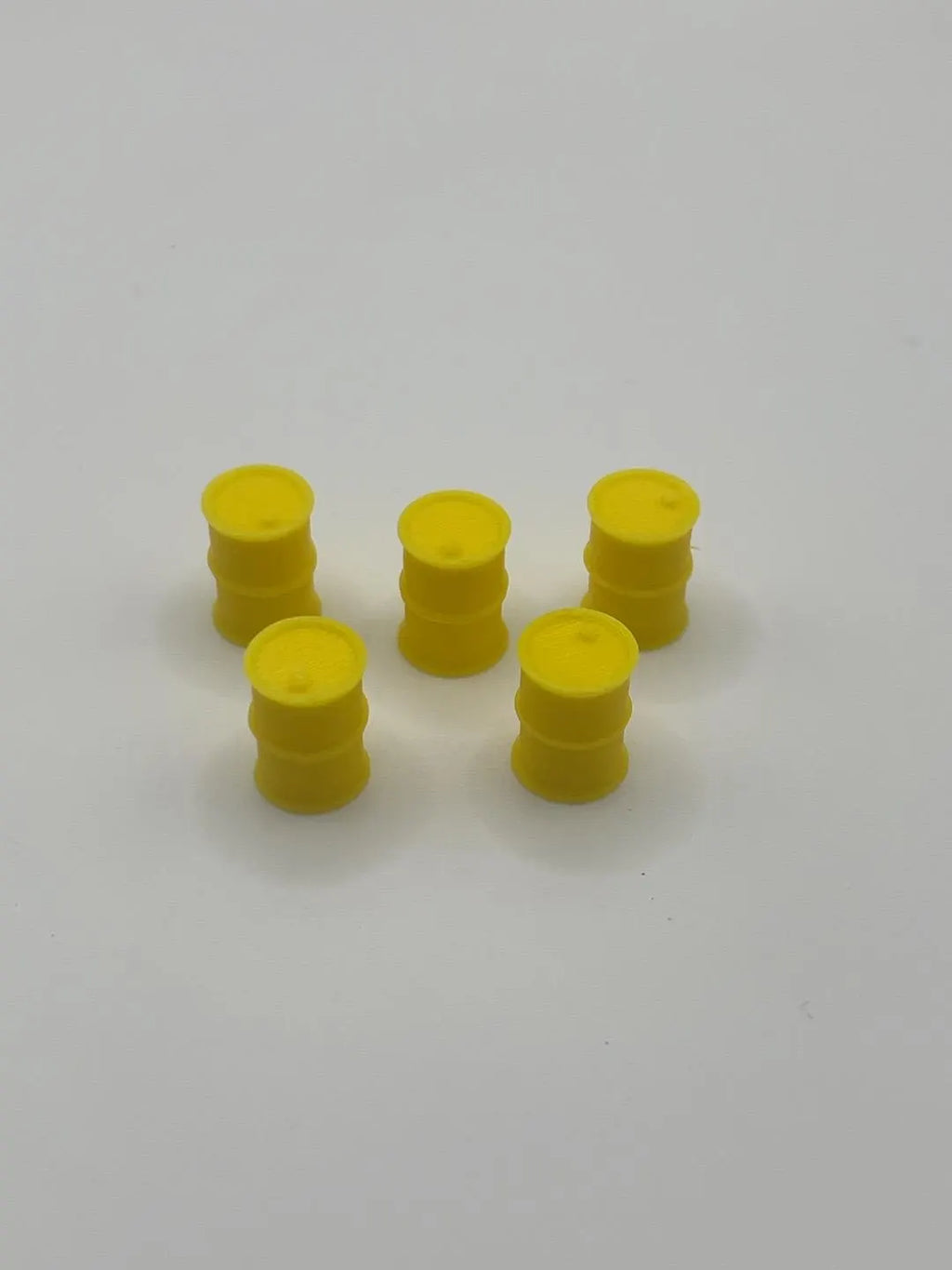1:64 Scale Blue or Yellow Oil Drums – 3D Printed Garage Diorama Parts (1-25 Pack)