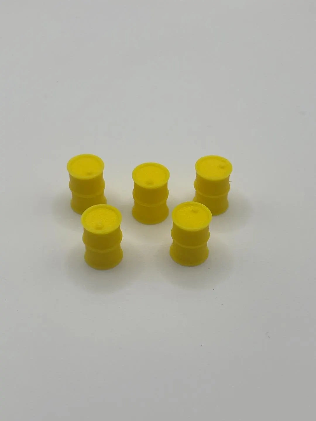 1:64 Scale Blue or Yellow Oil Drums – 3D Printed Garage Diorama Parts (1-25 Pack)