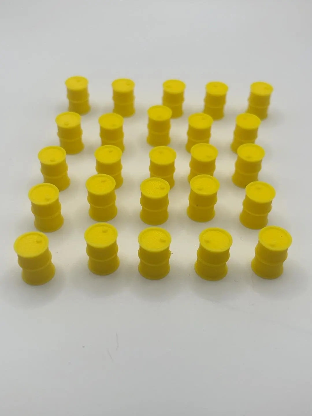 1:64 Scale Blue or Yellow Oil Drums – 3D Printed Garage Diorama Parts (1-25 Pack)