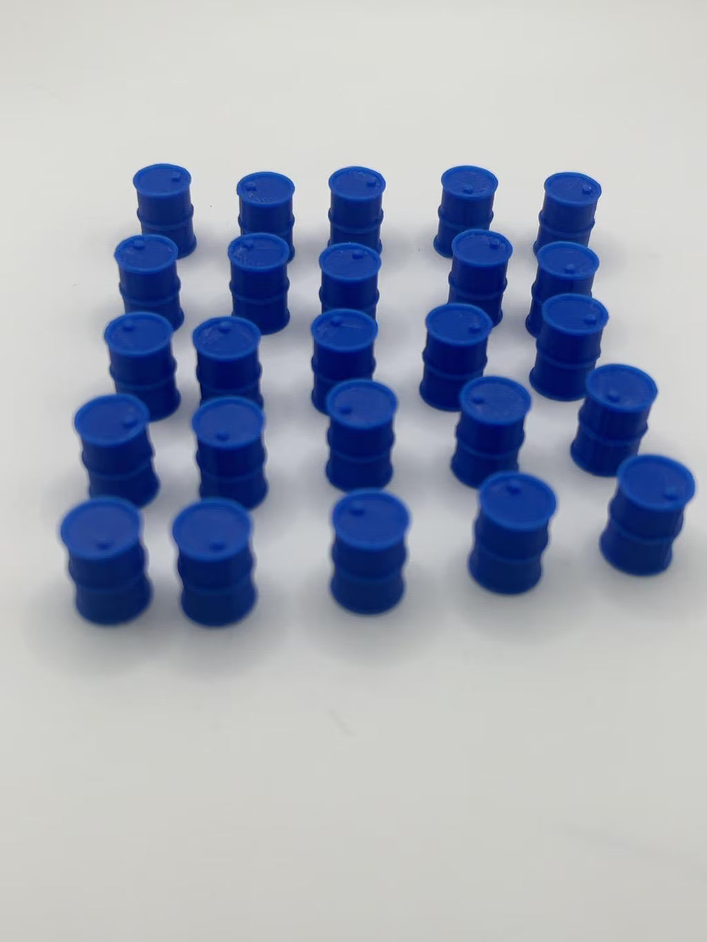 1:64 Scale Blue or Yellow Oil Drums – 3D Printed Garage Diorama Parts (1-25 Pack)